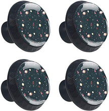 Space Rocket Planet Dark Pomelli per Porta Set di 4 Pomelli per Mobili Manopole per Cassetti Cucina Armadio Vetro