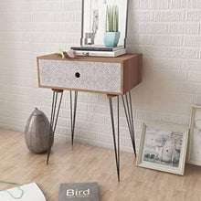SKM Comodini con Cassetto 2 pz Marrone