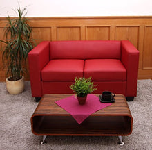 Serie Lille M65 divano sofa 2 posti 75x137x70cm pelle rosso