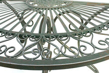 DanDiBo - Tavolino da parete semicircolare, in metallo, 90 cm, 130434
