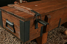 Cassapanca in legno di pino, stile antico e rustico, ideale per cottage vintage