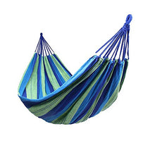 Hipier Amaca da Giardino Matrimoniale in Cotone da Campeggio Viaggio Interni ed Esterni Portata Massima 300 kg Multicolori (2 Persone, Blu)