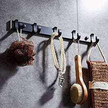 DXMRWJ Appendiabiti da Bagno Appendiabiti da Parete in Alluminio da Parete Appendiabiti da Bagno Cinque Appendiabiti da Bagno Ciondolo Hardware da Bagno Nero