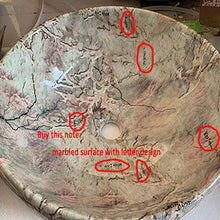Lavabo Rotondo da Bagno Lavabo Antiscivolo in Ceramica Retro Ceramic Marble Hotel Lavabi
