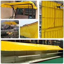 YANXIH Telone Telo di Plastica Giallo Impermeabile in PVC con Occhielli, Coperture per Piante da Fiore Resistente alla Pioggia, 450g/m²(Size:2×2)