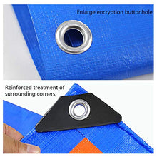AT Telone impermeabile resistente, blu-arancione, panno antipioggia in PE spesso 0,32 mm, con occhiello, utilizzato per mobili da esterno, articoli vari, protezione solare, 160 g / ㎡ / A