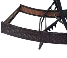 Mendler Lettino Regolabile da Esterno Savannah Acciaio polyrattan 220x70x88cm Grigio con Cuscino Nero