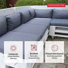 beo LKP 60x60PY202 Cuscino Lounge per Divano con Chiusura Lampo e Tessuto Idrorepellente, Anthrazit, Glatt 60x60 cm