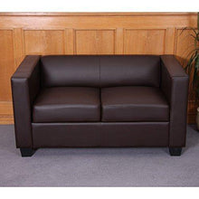Serie Lille M65 divano sofa 2 posti 75x137x70cm ecopelle marrone - Arredi Casa