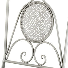 Set da giardino pieghevole tavolino e 2 sedie in ferro grigio Grigio