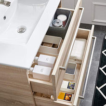 ATUM HOME - Mobiletto da parete con lavabo, con 2 cassetti, chiusura morbida, 800 mm