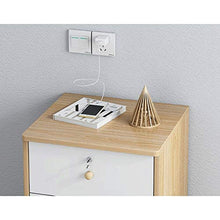 Comodino Comodino con 3 cassetti in Legno Tavolino Comodino Consolle Cassettiera Camera Cabinet per Divano Letto Camera da Letto (Color : White, Size : 40x35x68CM)