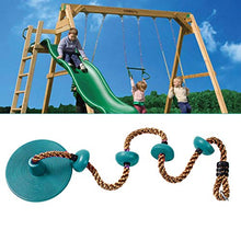 ROSEBEAR Altalene di Corda da Arrampicata Esterna Scala di Corda per Sedile Altalena a Disco in Plastica Accessori Altalena per Giochi (Verde)