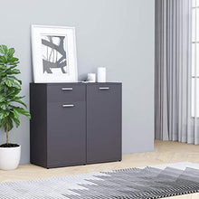 vidaXL Credenza Grigio 80x36x75 cm Truciolare