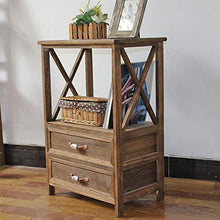 OFAY Comodino con Mensole E Cassetti, Armadio in Legno, Comodino, Comodino, Consolle Elegante, Mobili per Soggiorno