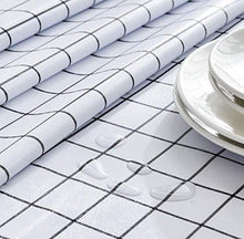 Traann copritavoli in plastica Pulire, Moderno/protettore Supporto Tessile a Scacchi bianco-120 * 180