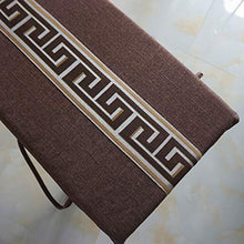 Cuscino da tavolo lungo morbido da giardino per sedia da esterni, cuscino per divano da interni e mobili in cotone e lino con cerniera (stile 2,30 x 100 x 3 cm)