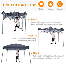 ABCCANOPY Gazebo Pop Up Gazebo portatile Instant Shelter Outdoor Baldacchini Bonus Borsa con ruote, 4 sacchi pesi, pali e corde