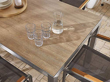 Beliani Set di Tavolo Grigio HPL Simil Legno 180 cm e 6 Sedie Tessuto Grigio GROSSETO