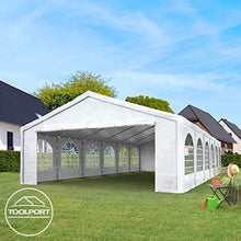 TOOLPORT Tendone per Feste 3x4 m Gazebo Party per sagre, mercati ca. PE 240 g/m² Bianco-Grigio