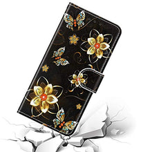 URFEDA Compatibile con Huawei Enjoy 7S Custodia Pelle Cover Retro Flip Case Colorato Cover Portafoglio Magnetica Libro Cuore Custodia Libretto Antiurto Cover Supporto Stand Wallet Case Farfalla