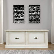 Homemania 1061_PF Cassapanca Zeus, Bianco in MDF, 120 x 42 x 50 cm