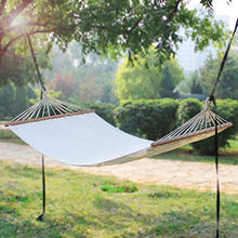 LBBGM Cotone Doppia Amaca con Spreader Bar,Matrimoniale Amaca da Campeggio Sedia Pesante Dovere,Amaca da Esterno per Cortile Cortile Dell'albero Singolo