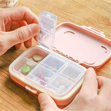 BGSFF Portapillole Organizer 6 Scomparti Coperchio Indipendente Grande capacità Organizer per medicinali Albicocca