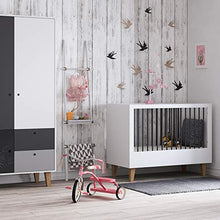 Letto convertibile Vox Concept 70x140 e armadio a 2 ante - nero