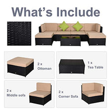 giordano shop Set Salotto da Giardino in Polyrattan Divano 2 Poltrone Miozzi Virginia Nero e Beige
