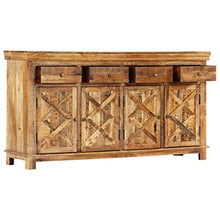 SKM Credenza con 4 Cassetti 160x40x85 cm Legno Massello di Mango