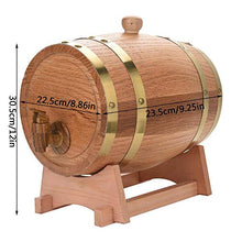 Deror Botte di Vino in Legno di Quercia Vintage per Birra Whisky Rum Port Oak(3L)