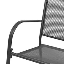 FAMIROSA Panchina da Giardino 108 cm Acciaio e Rete Antracite