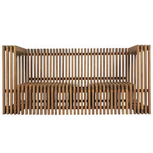 Divano lounge Loppio a 2 posti, in legno di teak massiccio, con cuscini