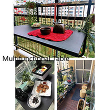 KAISIMYS Tavolo Pieghevole da Esterno con ringhiera da Balcone, Tavolo Pieghevole da Parete per tavolino da Giardino da Balcone, Regolabile in Altezza