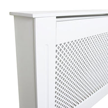 Copertura per radiatore in legno MDF verniciato bianco griglia tregliata riscaldamento moderno mobili mobili mobili mobili mobili mensola 1720mm