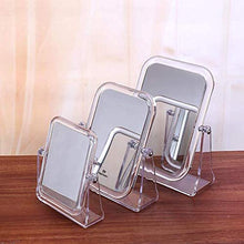 ZCM Specchio Cosmetico da Trucco, Specchio da Tavolo Bifacciale di Bellezza Ingrandimento 3X Specchio Cosmetico Specchio da Bagno Girevole A 360 °, Trasparente
