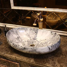 Lavabo Ovale da Bagno Retro Creative Jingdezhen Ceramic Hotel Lavabo antispruzzo Lavandini Bagno