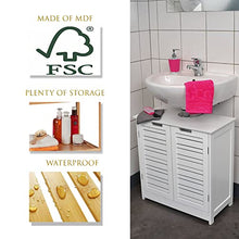 TENDANCE Miami Lavaggio Tavolo Struttura + MDF Porte, Legno, Bianco, 60 x 30 x 60 cm