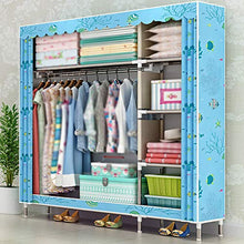 wardrobe Combinazione Doppio Armadio, Armadio Semplice in Tessuto per Uso Domestico, Grande capacità, Carico Elevato