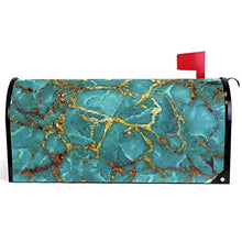 Marmo Teal Glod Stone Art Mailbox Copre Magnetico Giardino Cantiere Casa Decor Dimensioni Standard 53,3 cm x 45,7 cm