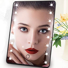 Specchio per il trucco Specchio con 16 LED Specchio cosmetico con interruttore Touch Dimmer Supporto a batteria per bagno da viaggio,Bianca
