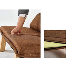 Laishutin Divano Poltrona da Salotto Pieghevole Lazy Sofa Balcony Armchair per Soggiorno e Ufficio (Color : Brown, Size : 80 * 70 * 75cm)