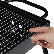 Relaxdays Griglia Portatile, Instant Barbecue da Giardino, BBQ Rettangolare con Manici, HLP: 82 x 89 x 87 cm, Nero