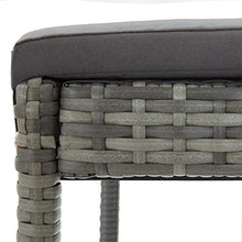 FAMIROSA Sgabelli da Bar con Cuscini 4 pz Grigi in Polyrattan-3438