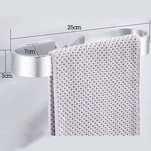 Portasciugamani da Senza Foratura,Anello Portasciugamani Autoadesivo,Portasciugamani a Forma di U,Portasciugamani Resistente,Adatto per Bagno, Cucina,Balcone,ecc,Argento(25 cm,Senza Colla)