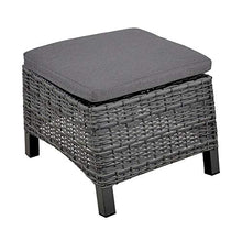 Sgabello da Giardino in polyrattan con Cuscino - Sgabello da Giardino Flero/Antracite