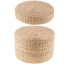 2 Pezzi Cuscino da Pavimento Rustico Paglia di Paglia Sedia da Meditazione Meditazione Ottomana, Spessore 6 cm e 20 cm