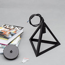 E27 Sospensione Gabbia Lampadario Metallo Retrò Lampada a Sospensione Creativo Lampadario a Soffitto(Nero)