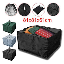 Cuscino da giardino impermeabile quadrato per mobili da cortile, cuscino protettivo con cerniera e maniglie, per mobili da esterno, cuscini da divano, 80 x 80 x 60 cm